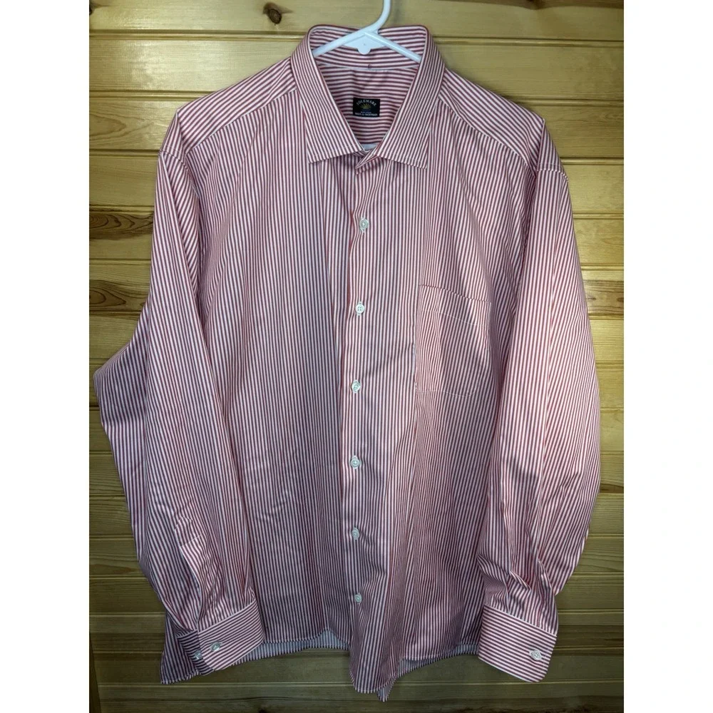 Solemare Maus & Hoffman XL Orange‎ Stripe Long Sleeve Button Up Shirt XL Italy